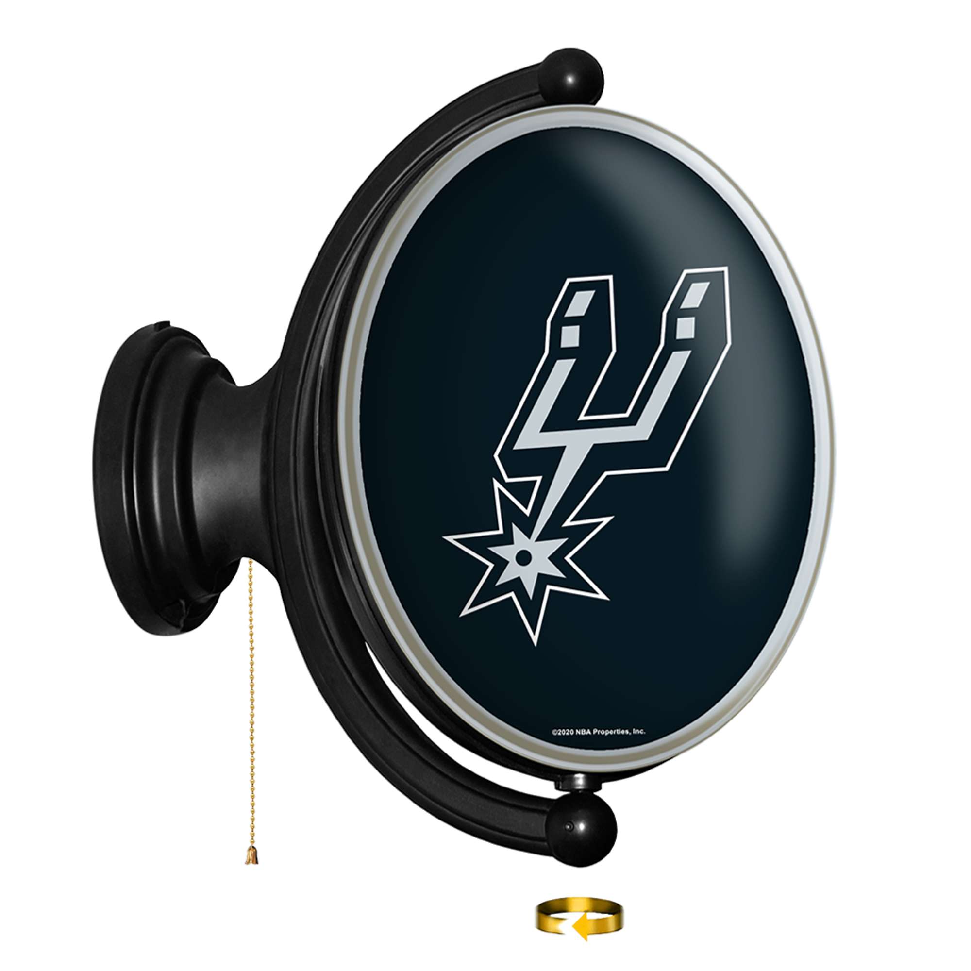 San Antonio Spurs: Original Oval Rotating Lighted Wall Sign