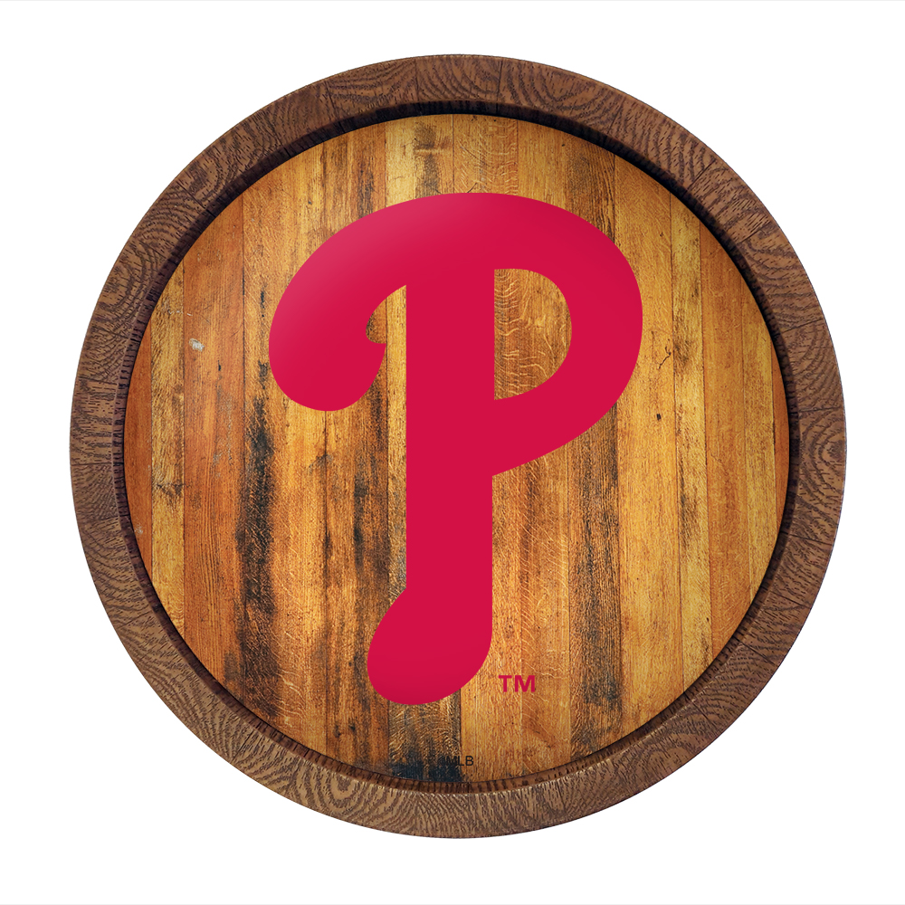 Philadelphia Phillies: Logo - "Faux" Barrel Top Sign   