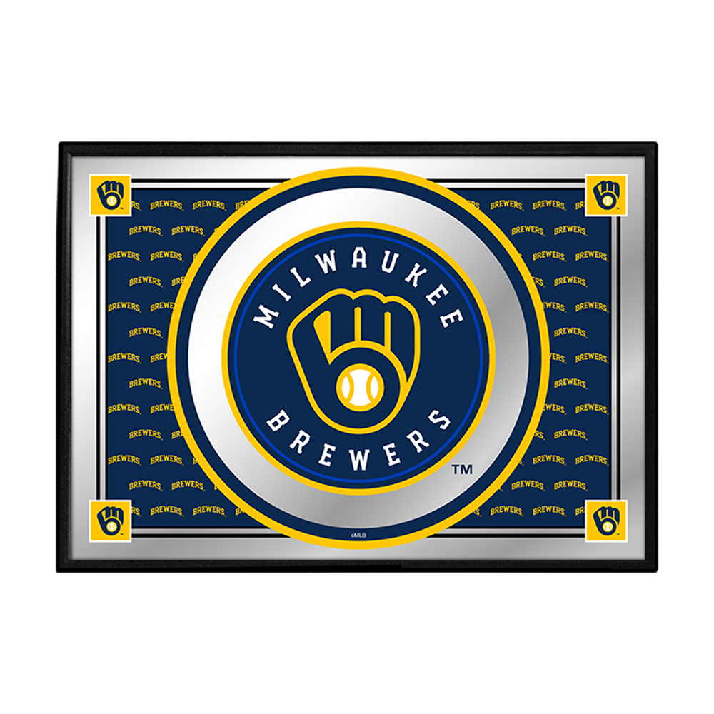 Milwaukee Brewers Team Spirit - Framed Mirrored Wall Sign  