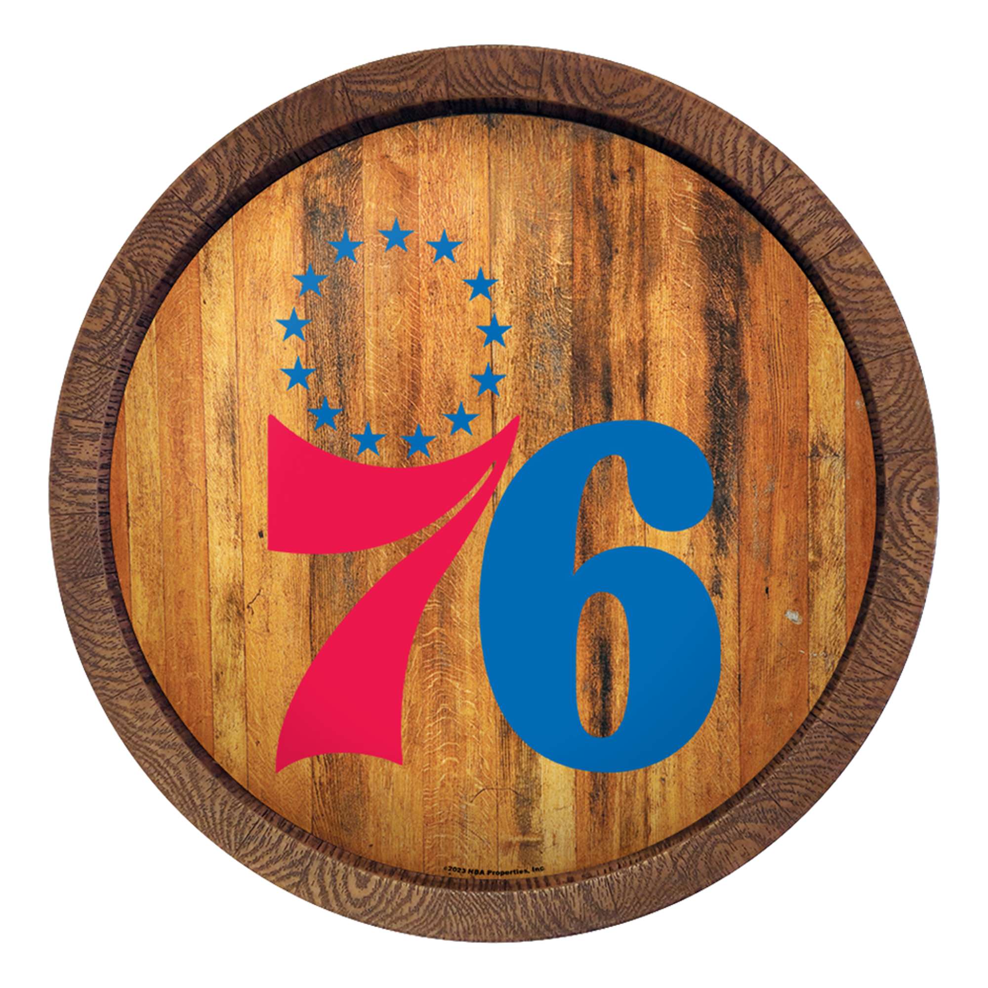 Philadelphia 76ers: "Faux" Barrel Top Sign    