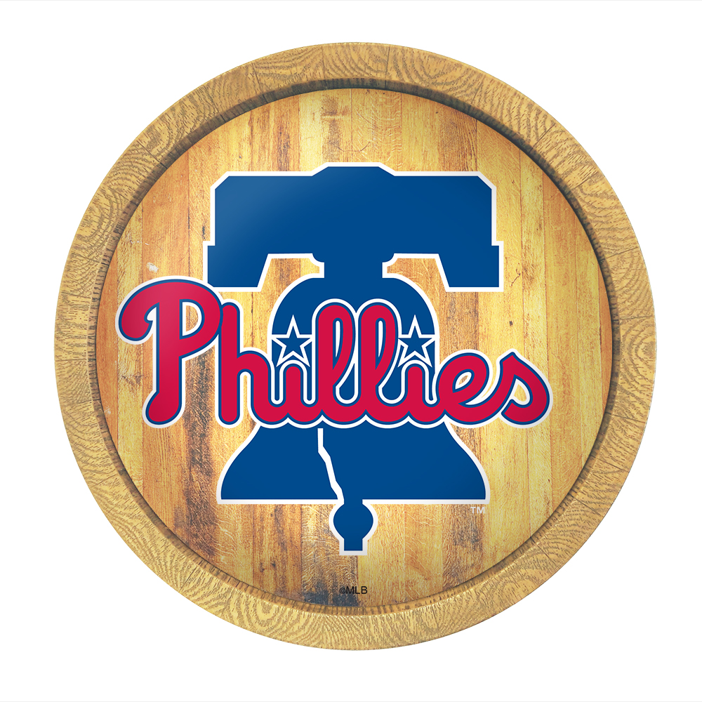 Philadelphia Phillies: "Faux" Barrel Top Sign   