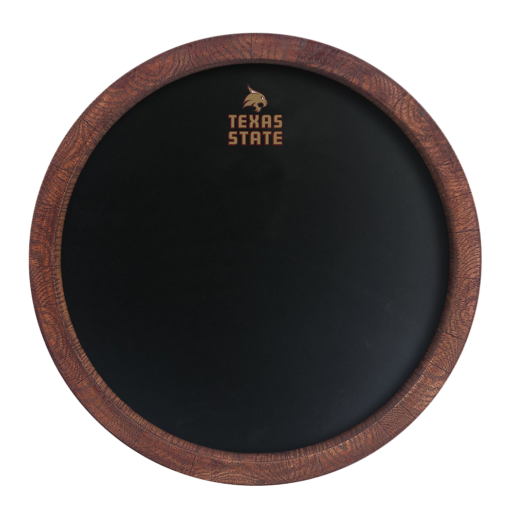 Texas State Bobcats "Faux" Barrel Top Chalkboard  