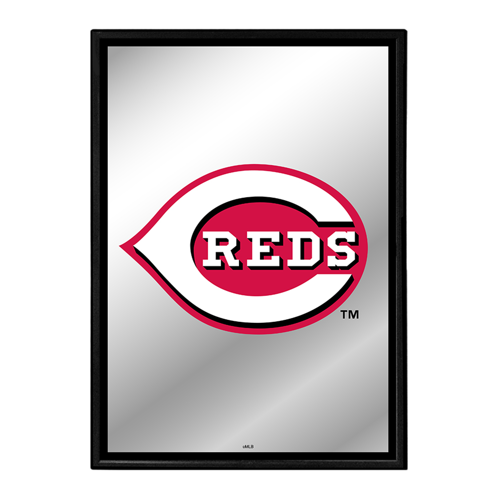 Cincinnati Reds Vertical Framed Mirrored Wall Sign  