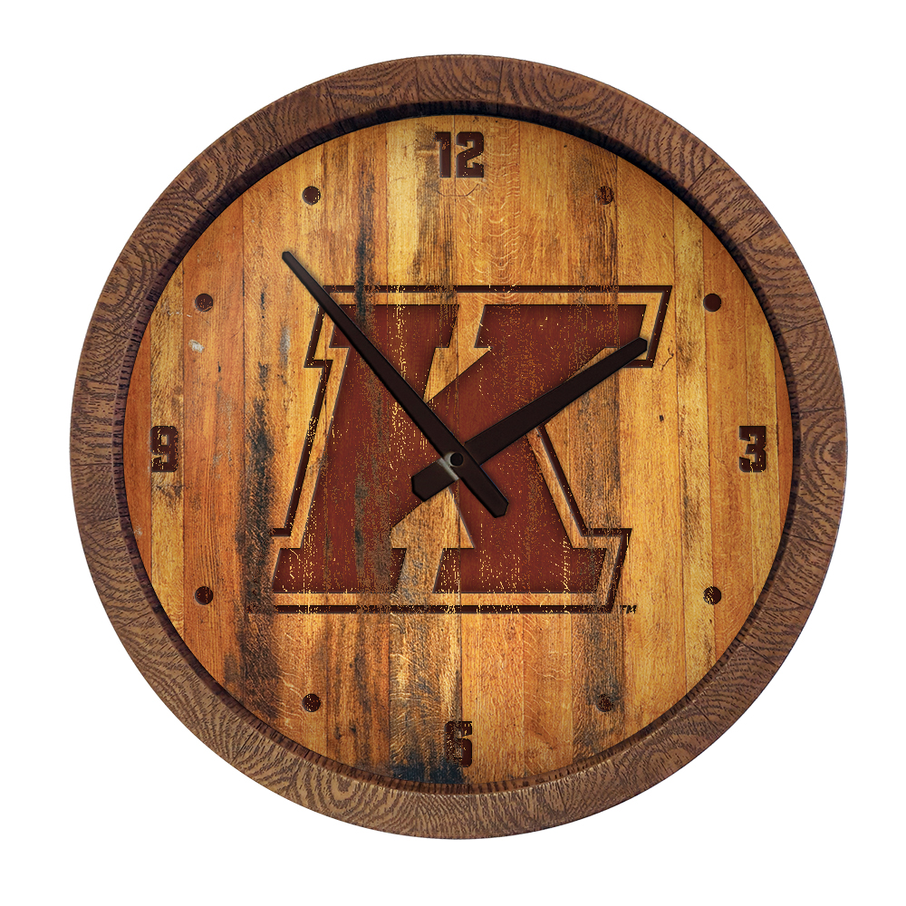 Kent State Golden Flashes Branded "Faux" Barrel Top Wall Clock  