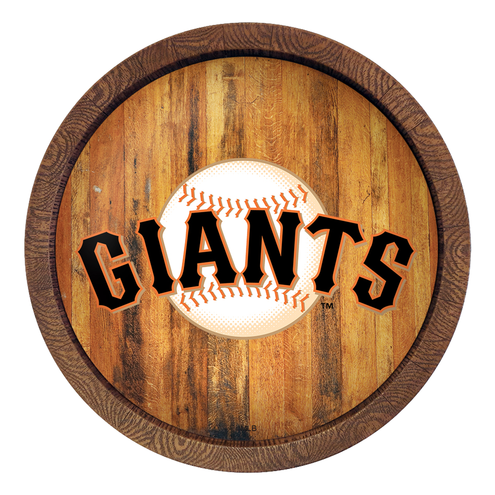 San Francisco Giants "Faux" Barrel Top Sign  
