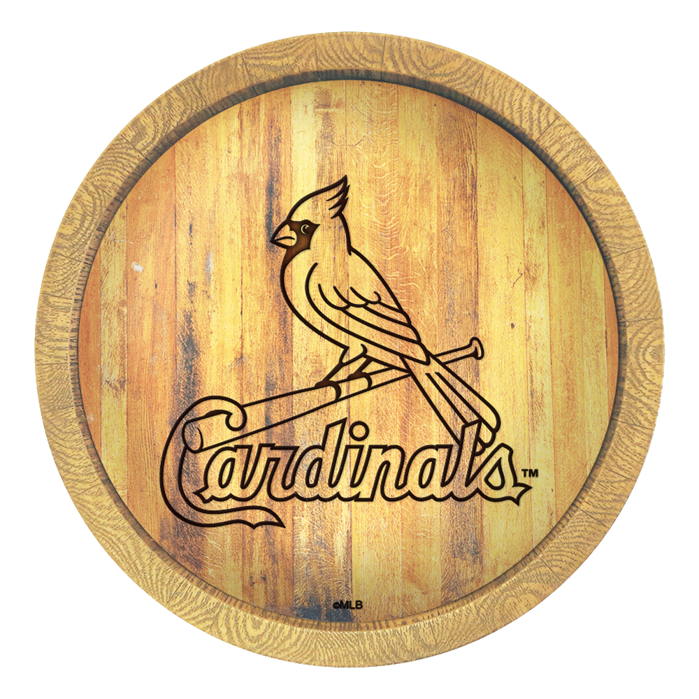 St. Louis Cardinals: Branded "Faux" Barrel Top Sign   
