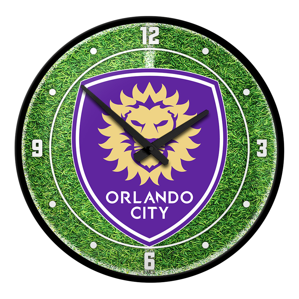 Orlando City: Pitch - Modern Disc Wall Clock