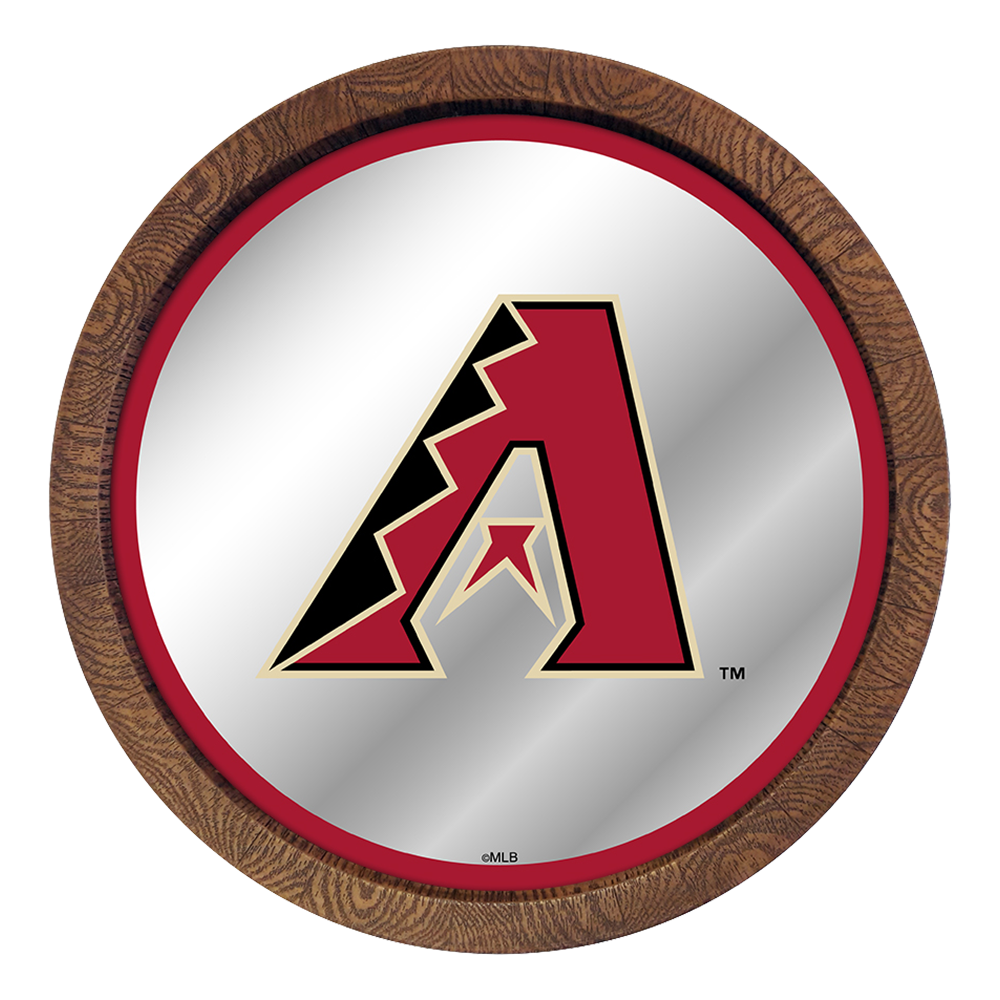 Arizona Diamondbacks "Faux" Barrel Top Mirrored Wall Sign  