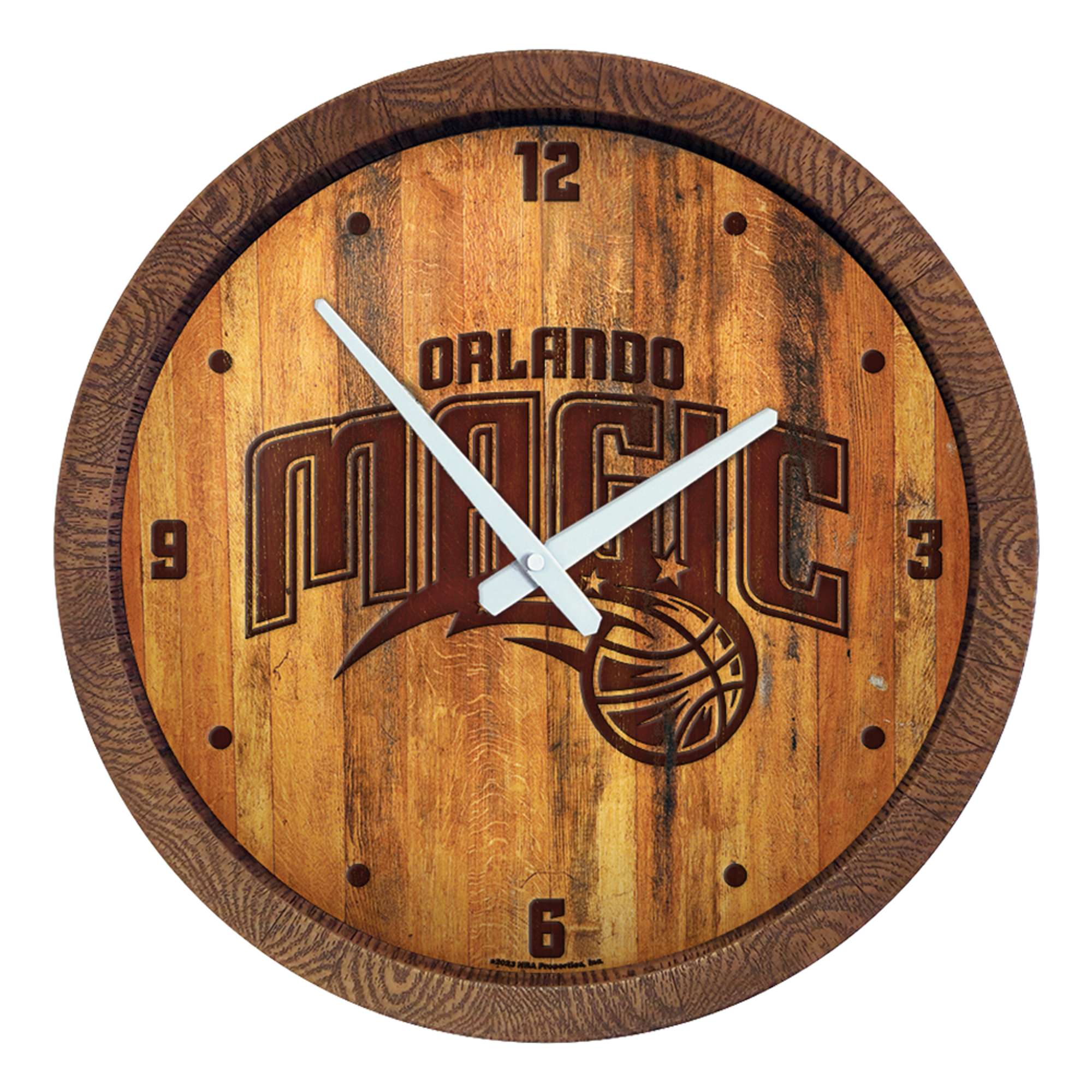 Orlando Magic: Logo - "Faux" Barrel Top Clock  
