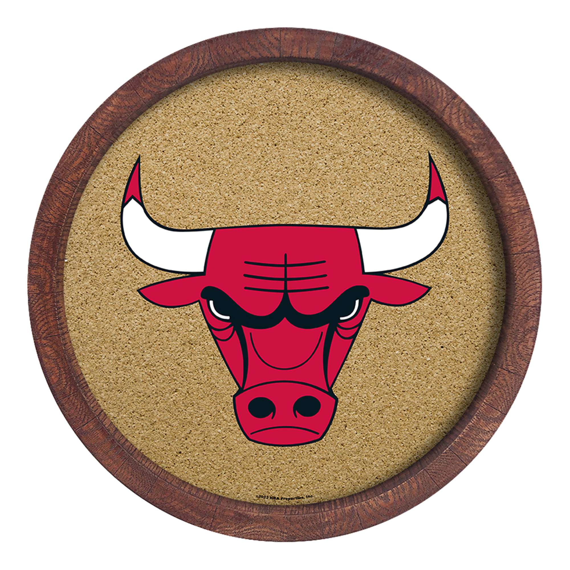 Chicago Bulls: "Faux" Barrel Framed Cork Board    