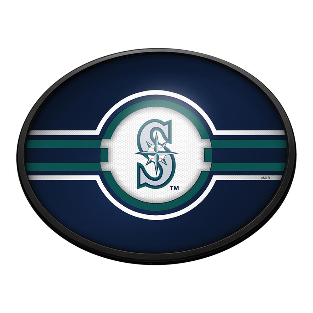 Seattle Mariners: Oval Slimline Lighted Wall Sign