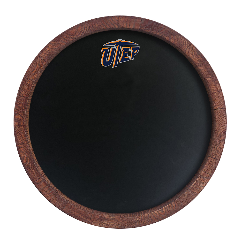 UTEP Miners "Faux" Barrel Top Chalkboard  