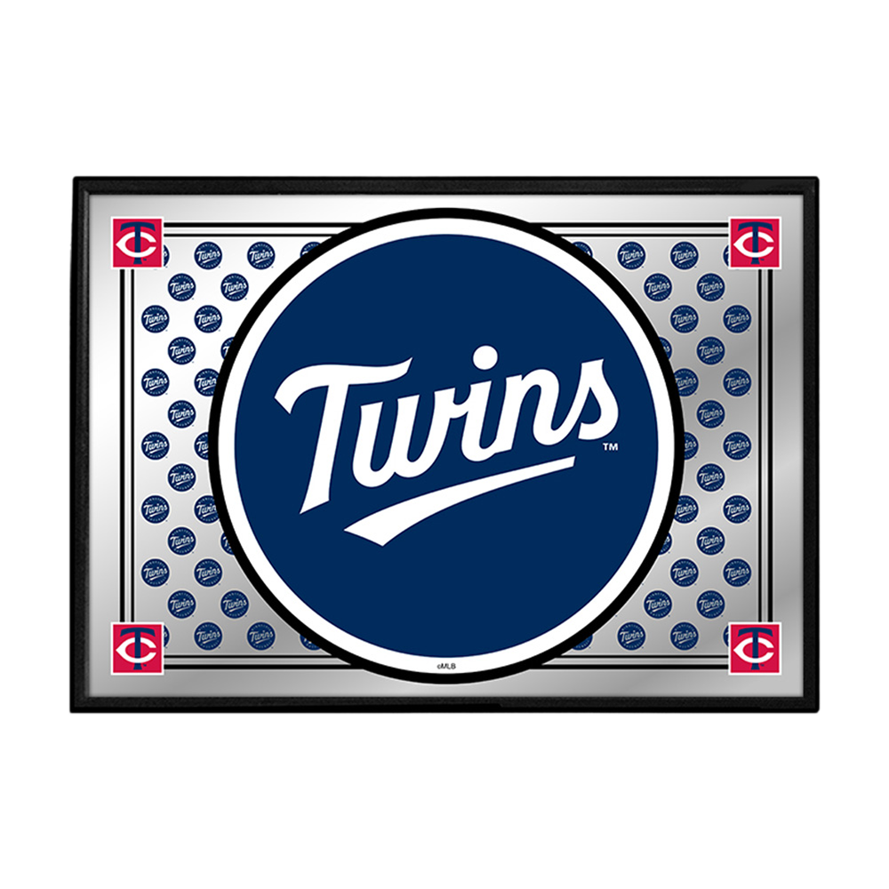 Minnesota Twins Team Spirit - Framed Mirrored Wall Sign  