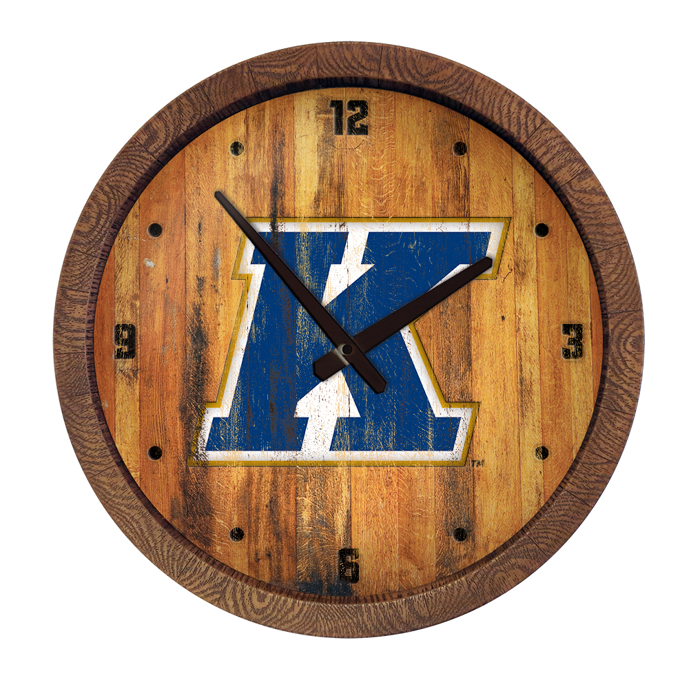 Kent State Golden Flashes Weathered "Faux" Barrel Top Wall Clock  