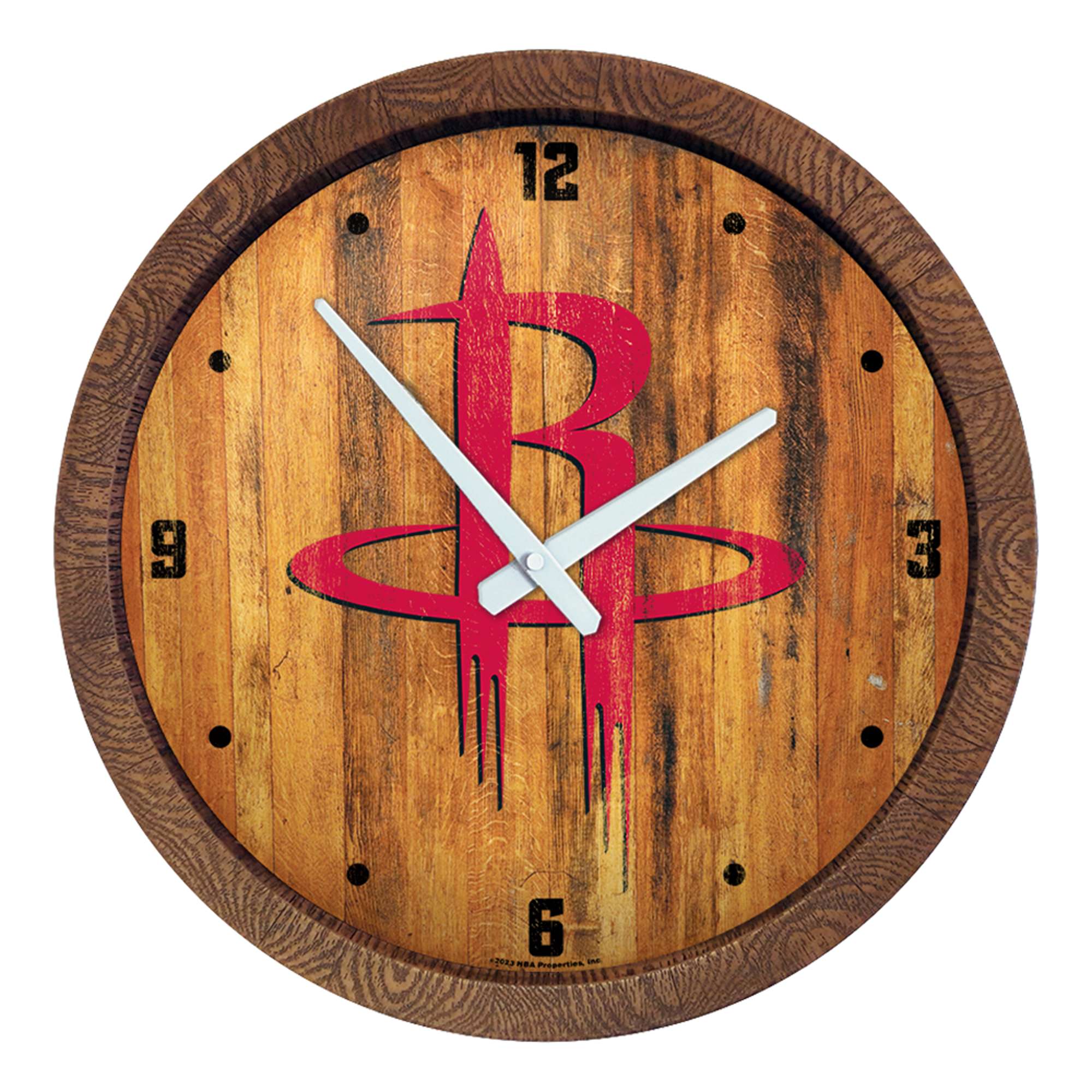 Houston Rockets: "Faux" Barrel Top Clock    