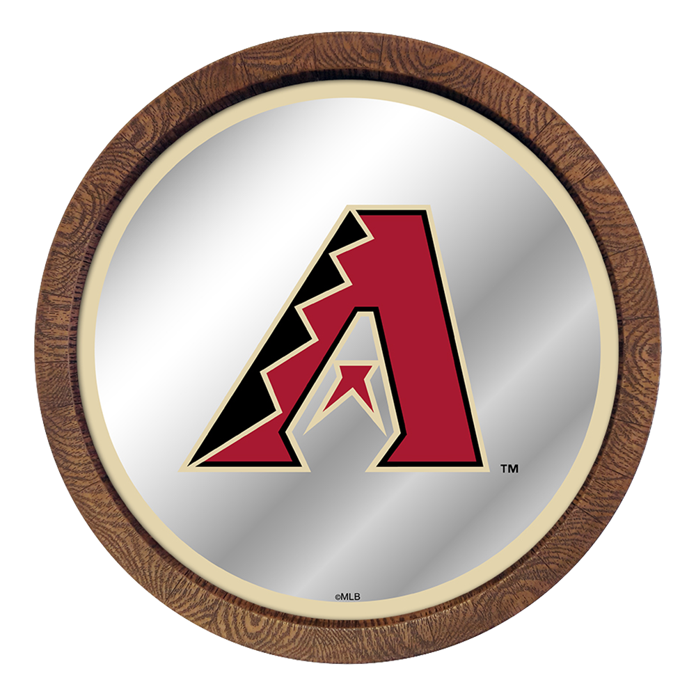 Arizona Diamondbacks "Faux" Barrel Top Mirrored Wall Sign  