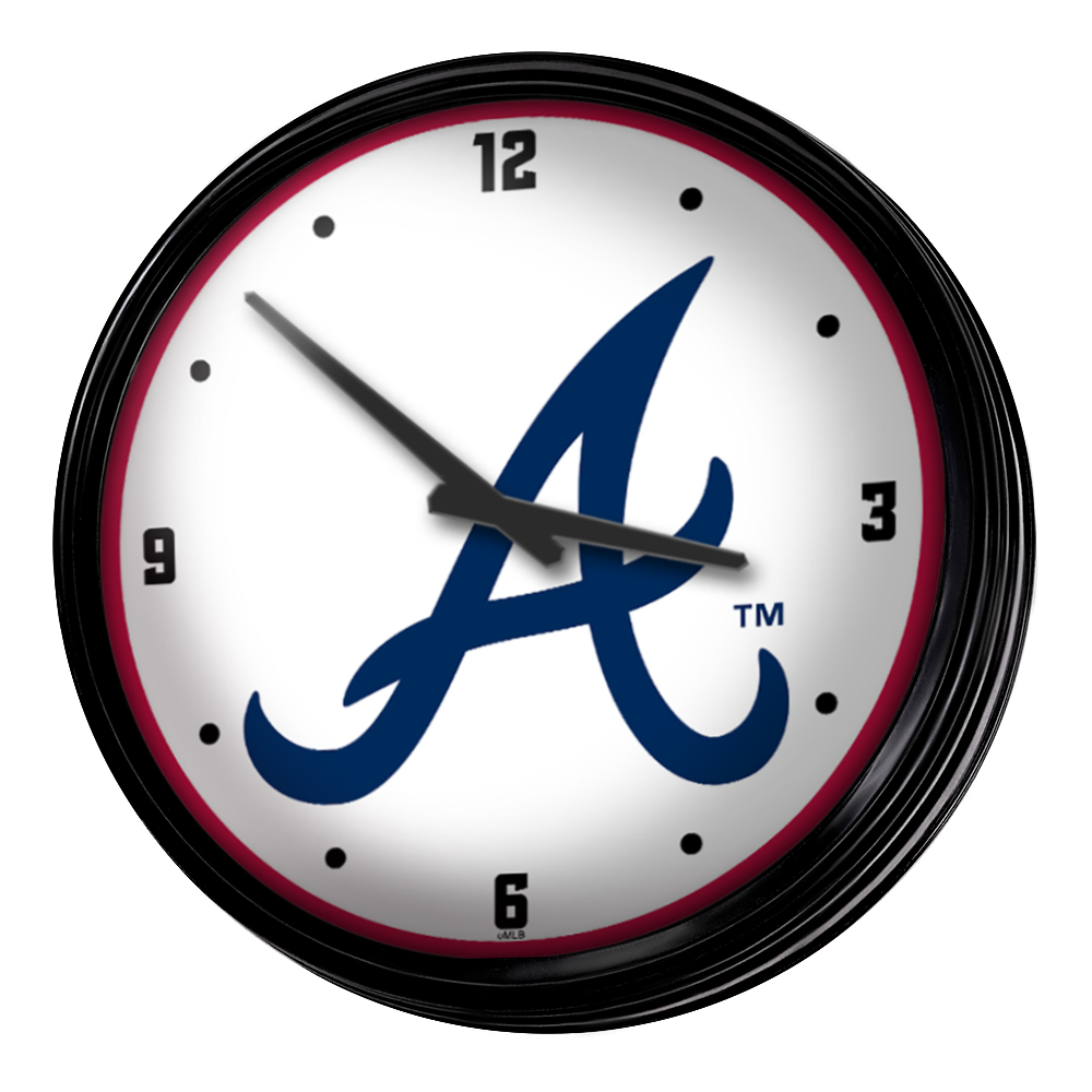 Atlanta Braves Retro Lighted Wall Clock  