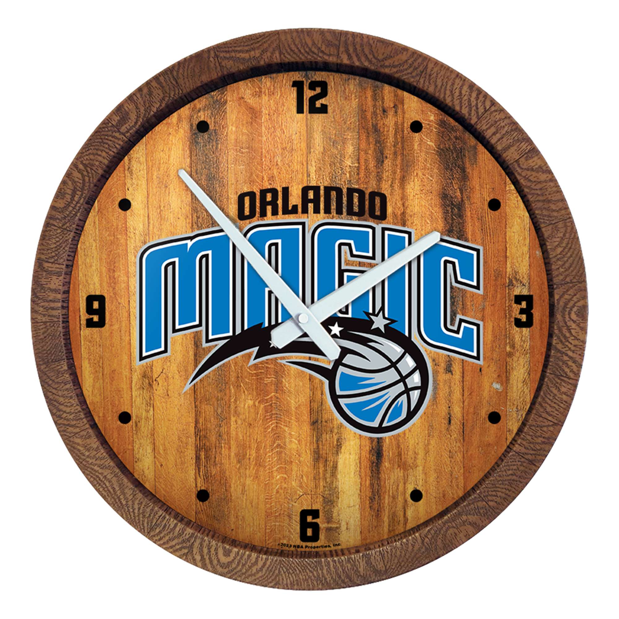 Orlando Magic: Logo - "Faux" Barrel Top Clock  