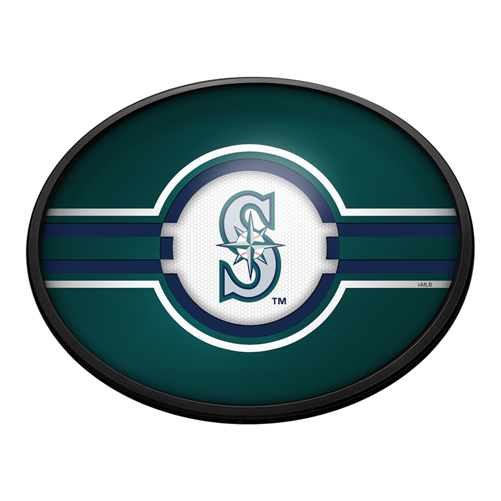 Seattle Mariners: Oval Slimline Lighted Wall Sign