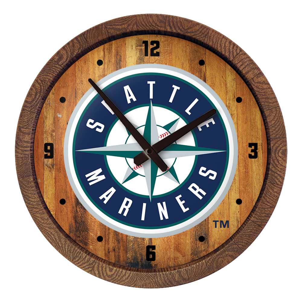 Seattle Mariners: "Faux" Barrel Top Clock   