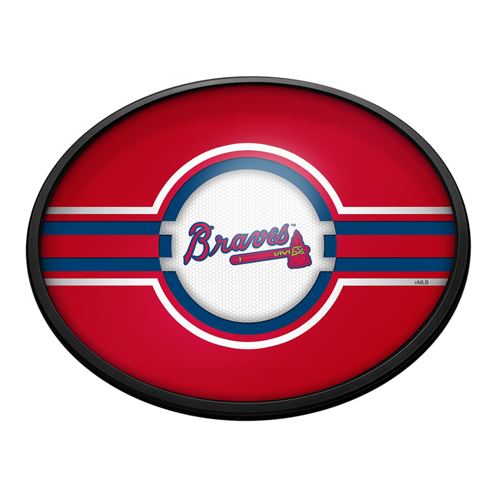 Atlanta Braves Oval Slimline Lighted Wall Sign  