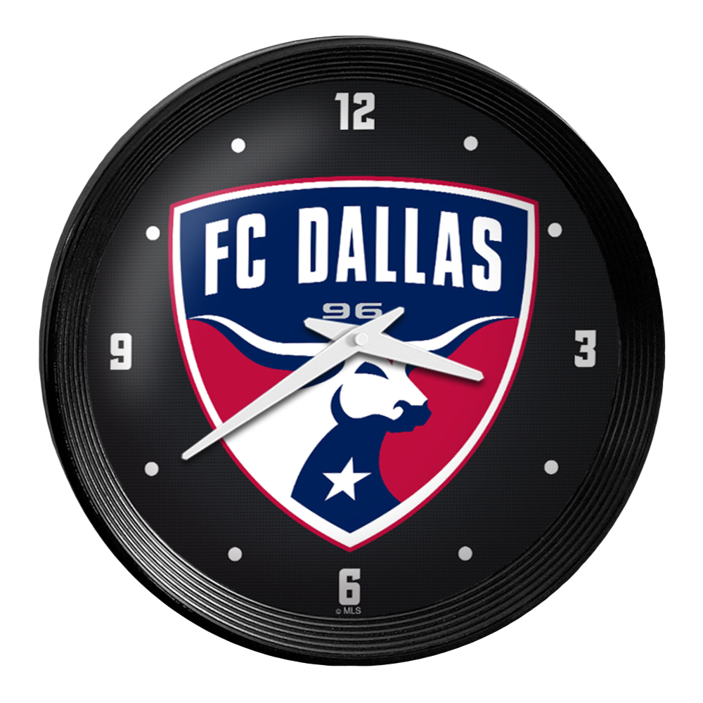 FC Dallas: Ribbed Frame Wall Clock