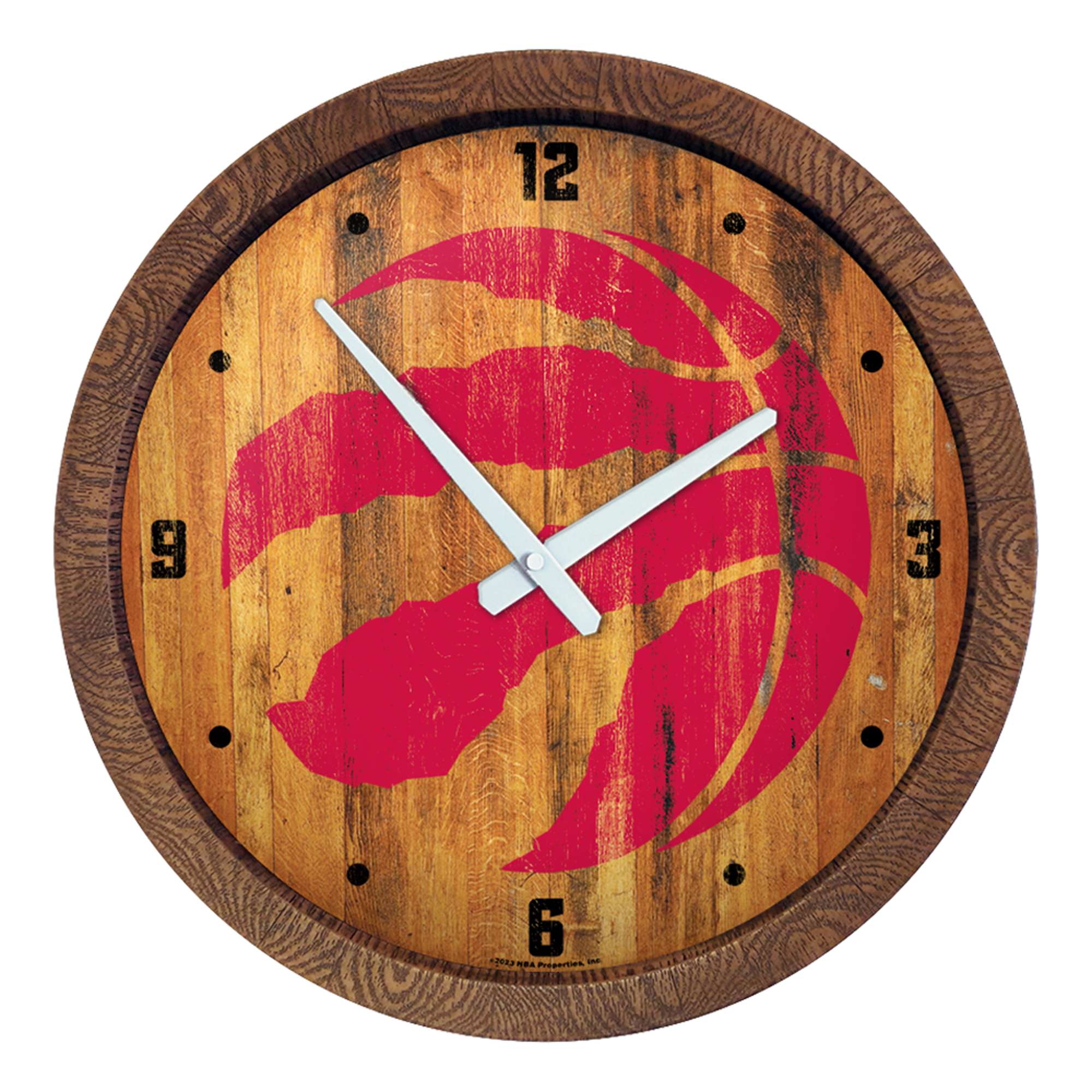 Toronto Raptors: "Faux" Barrel Top Clock  
