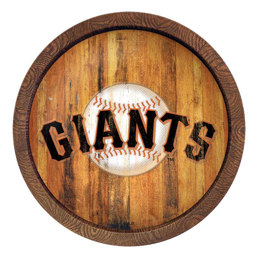 San Francisco Giants Weathered "Faux" Barrel Top Sign  