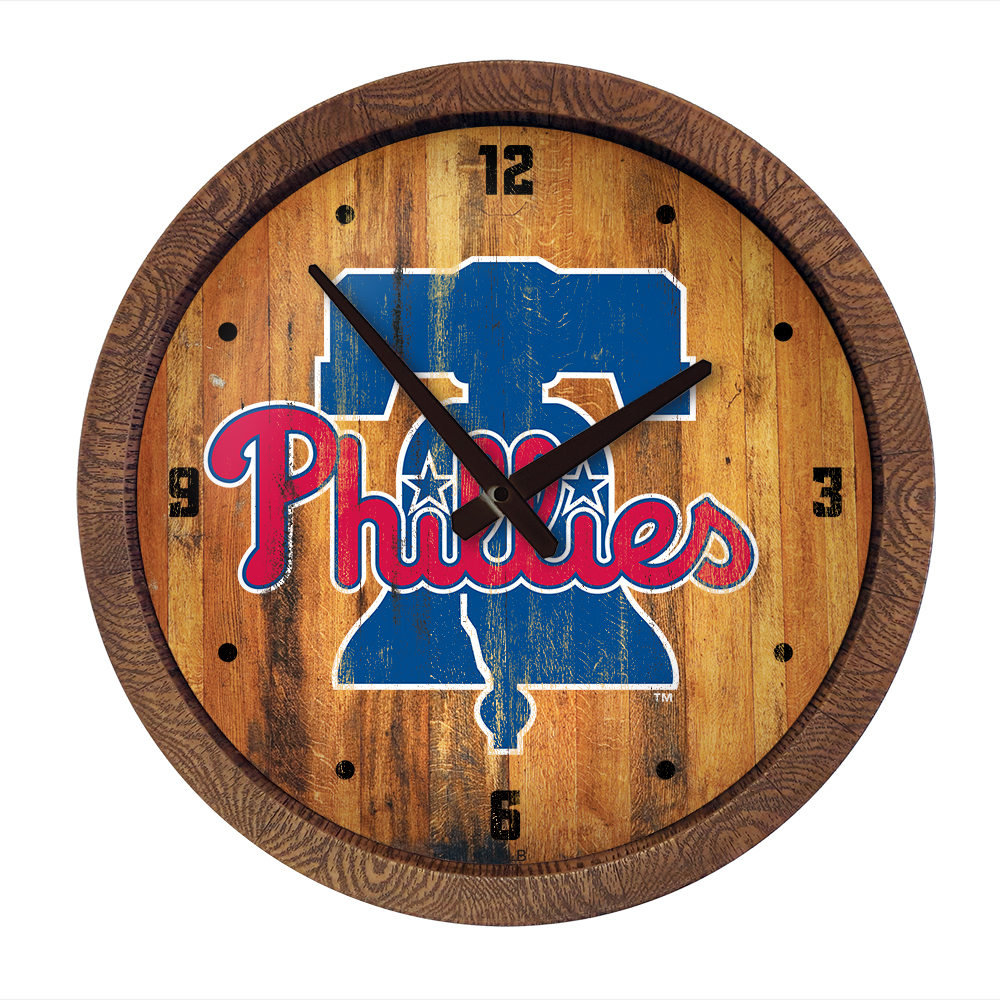 Philadelphia Phillies: Weathered "Faux" Barrel Top Clock   