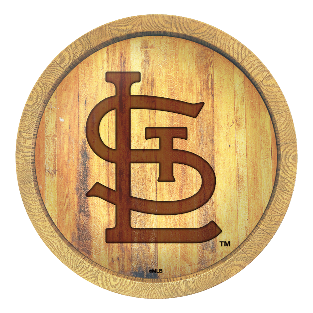 St. Louis Cardinals: Logo - Branded "Faux" Barrel Top Sign   