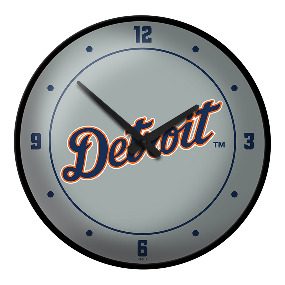 Detroit Tigers Wordmark - Modern Disc Wall Clock  
