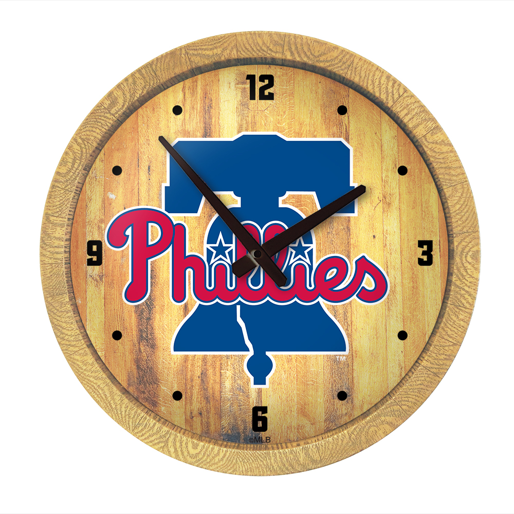 Philadelphia Phillies: "Faux" Barrel Top Clock   