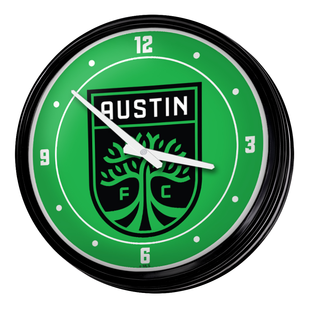 Austin F.C.: Retro Lighted Wall Clock