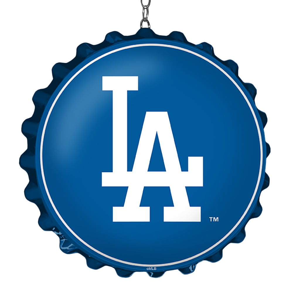 Los Angeles Dodgers Wordmark - Bottle Cap Dangler  