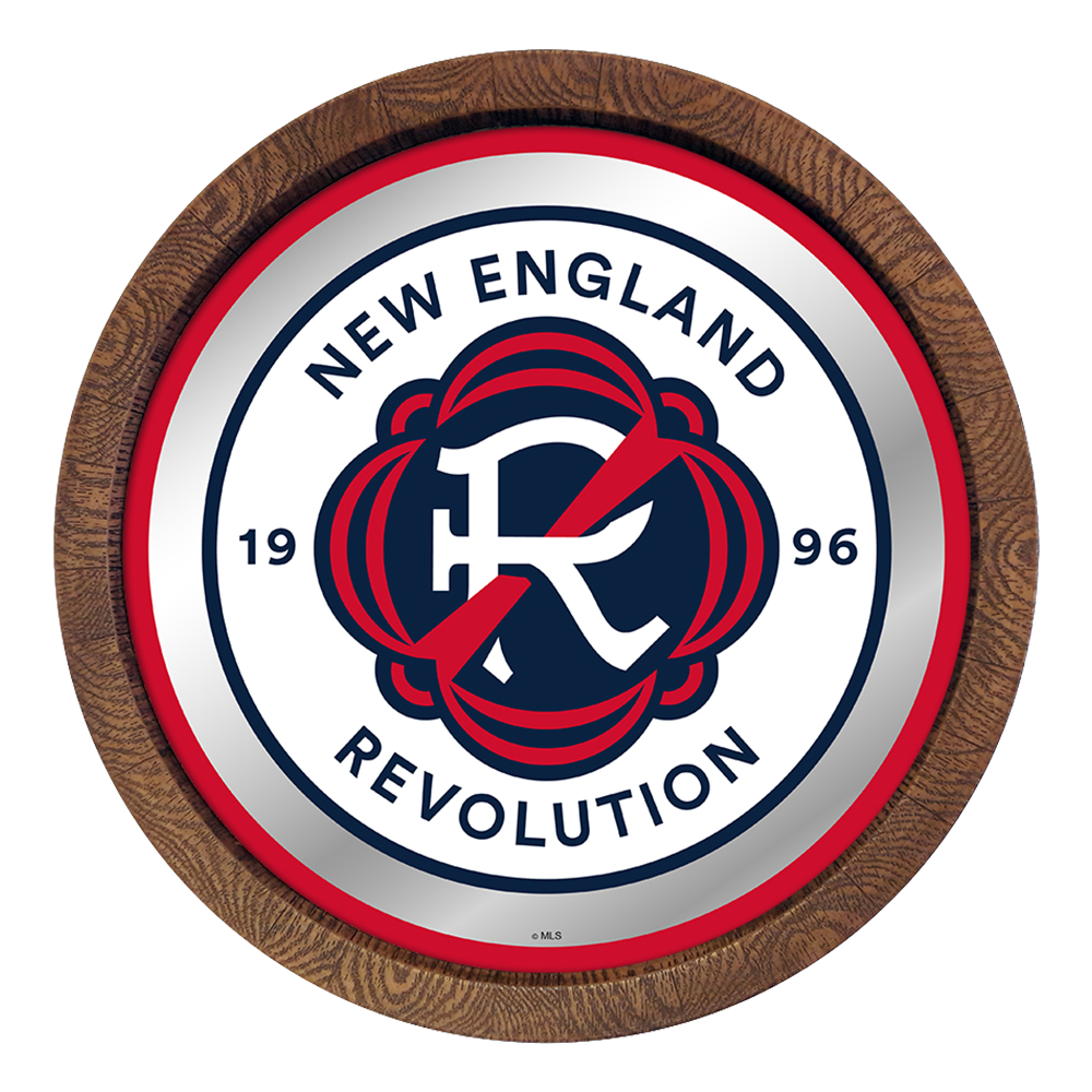 New England Revolution: Barrel Top Framed Mirror Mirrored Wall Sign Halloween Decoration