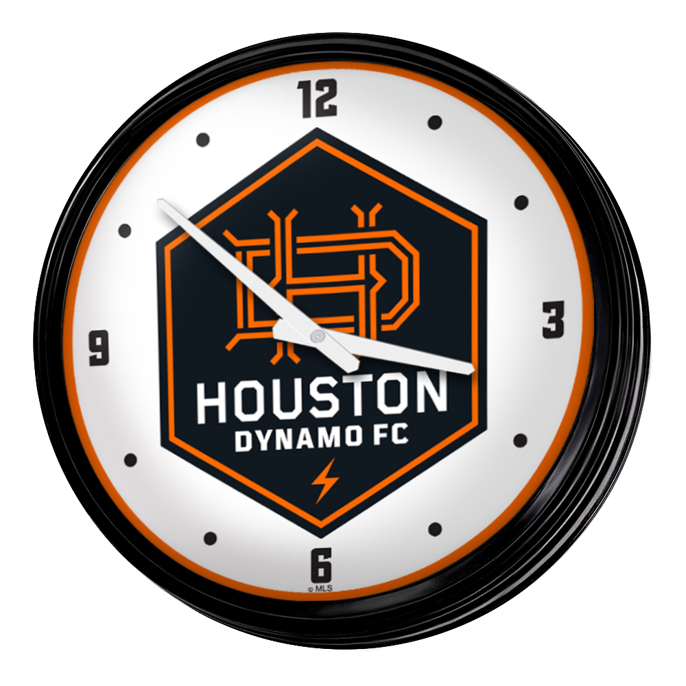 Houston Dynamo: Retro Lighted Wall Clock  