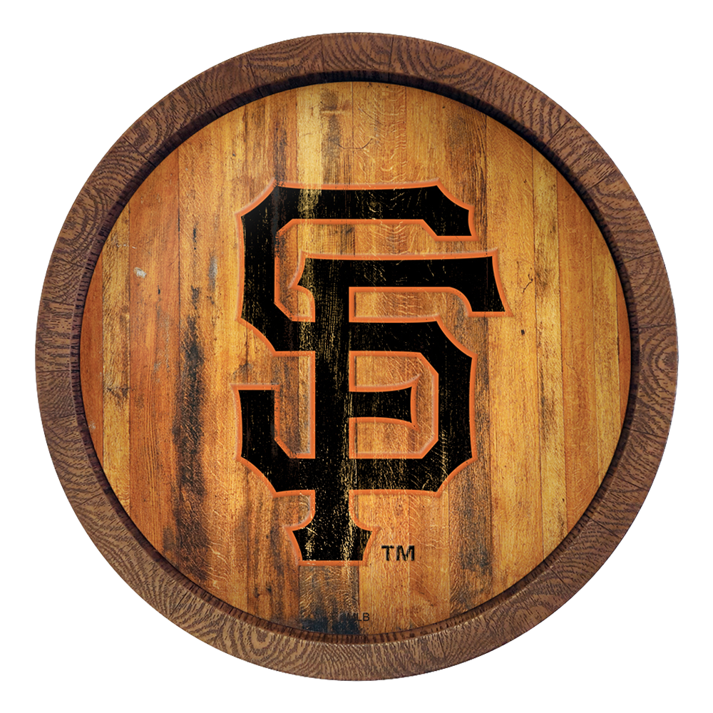 San Francisco Giants Logo - Weathered "Faux" Barrel Top Sign  