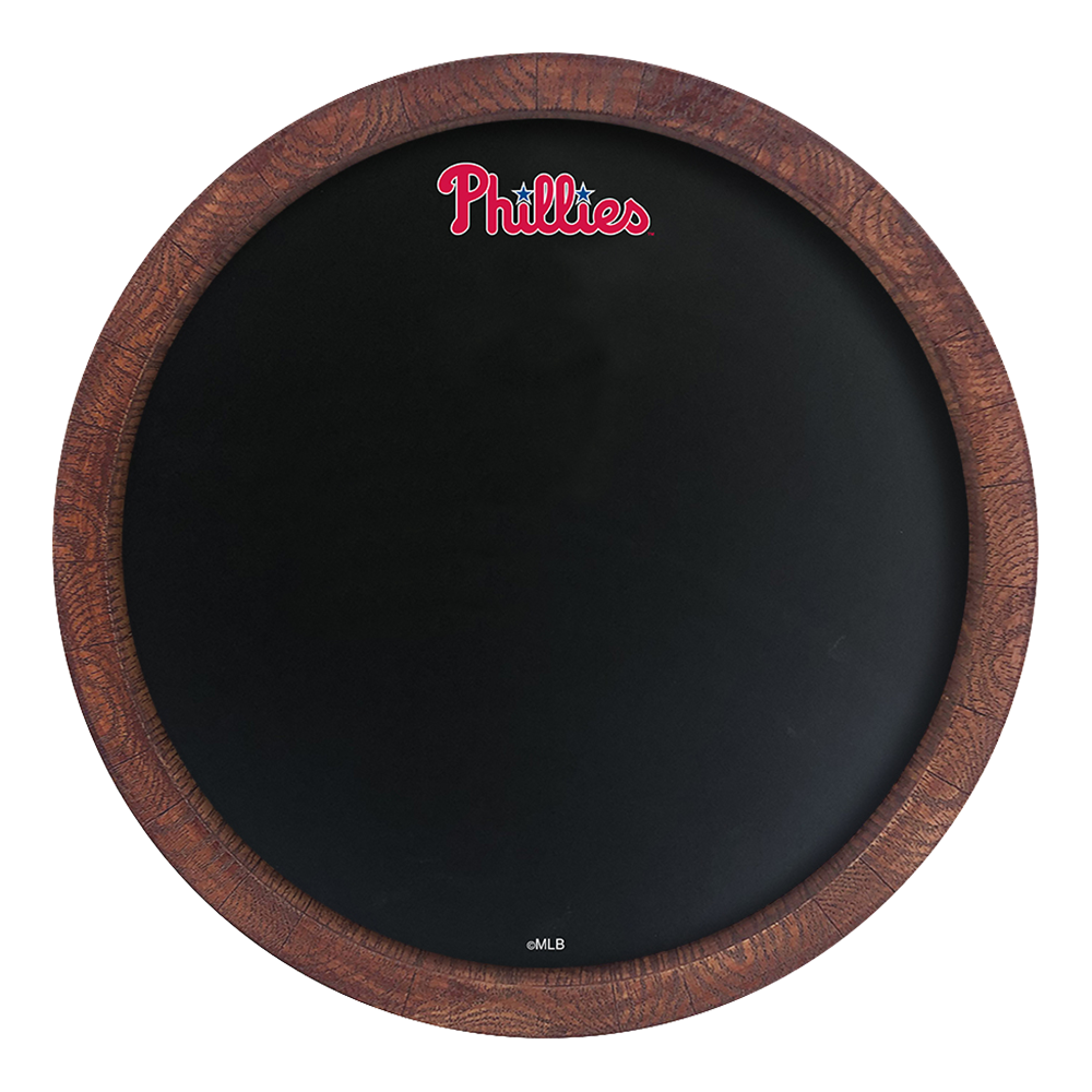 Philadelphia Phillies Logo - Chalkboard "Faux" Barrel Top Sign  