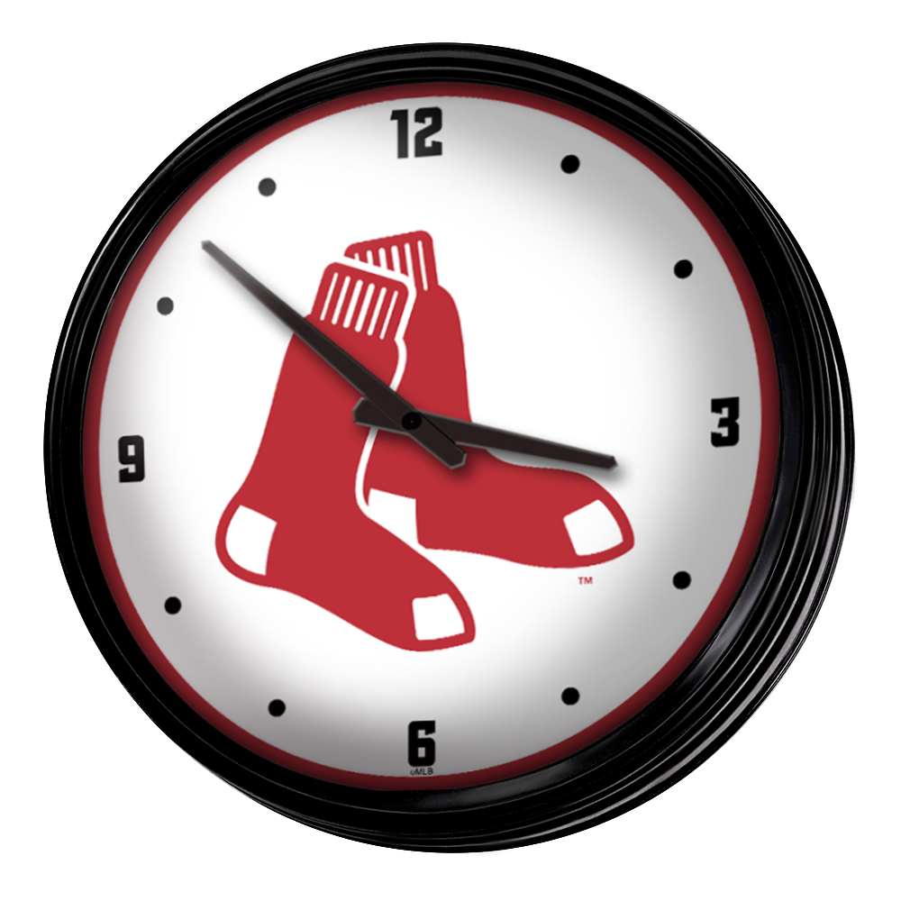 Boston Red Sox Retro Lighted Wall Clock  