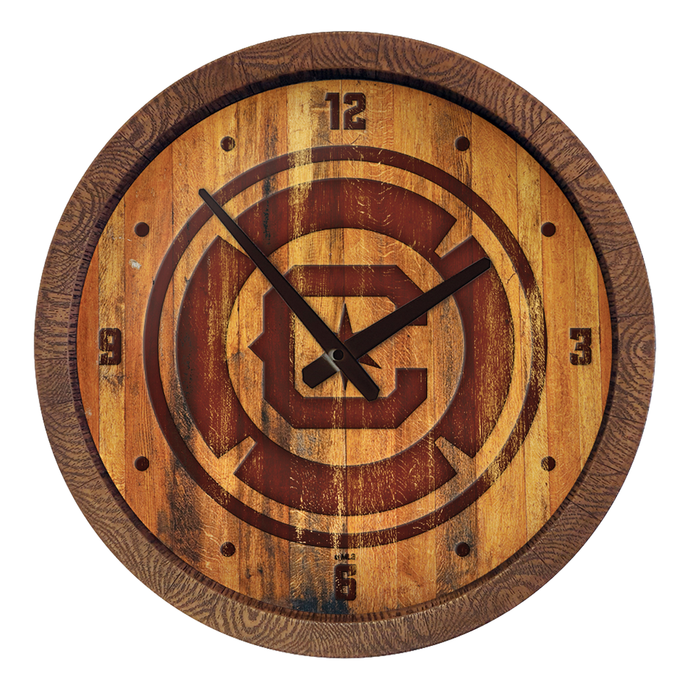 Chicago Fire: Branded "Faux" Barrel Top Clock  