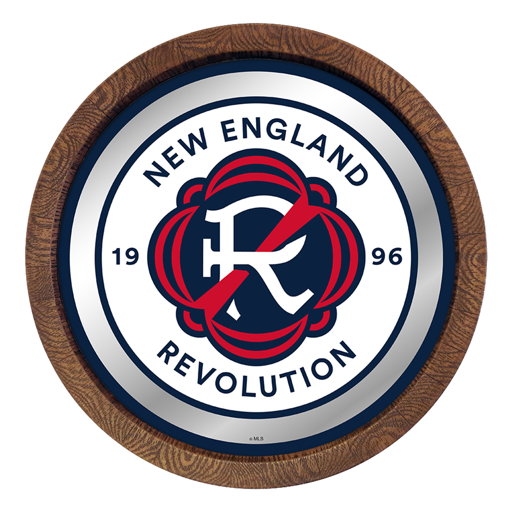 New England Revolution: Barrel Top Framed Mirror Mirrored Wall Sign Halloween Decoration