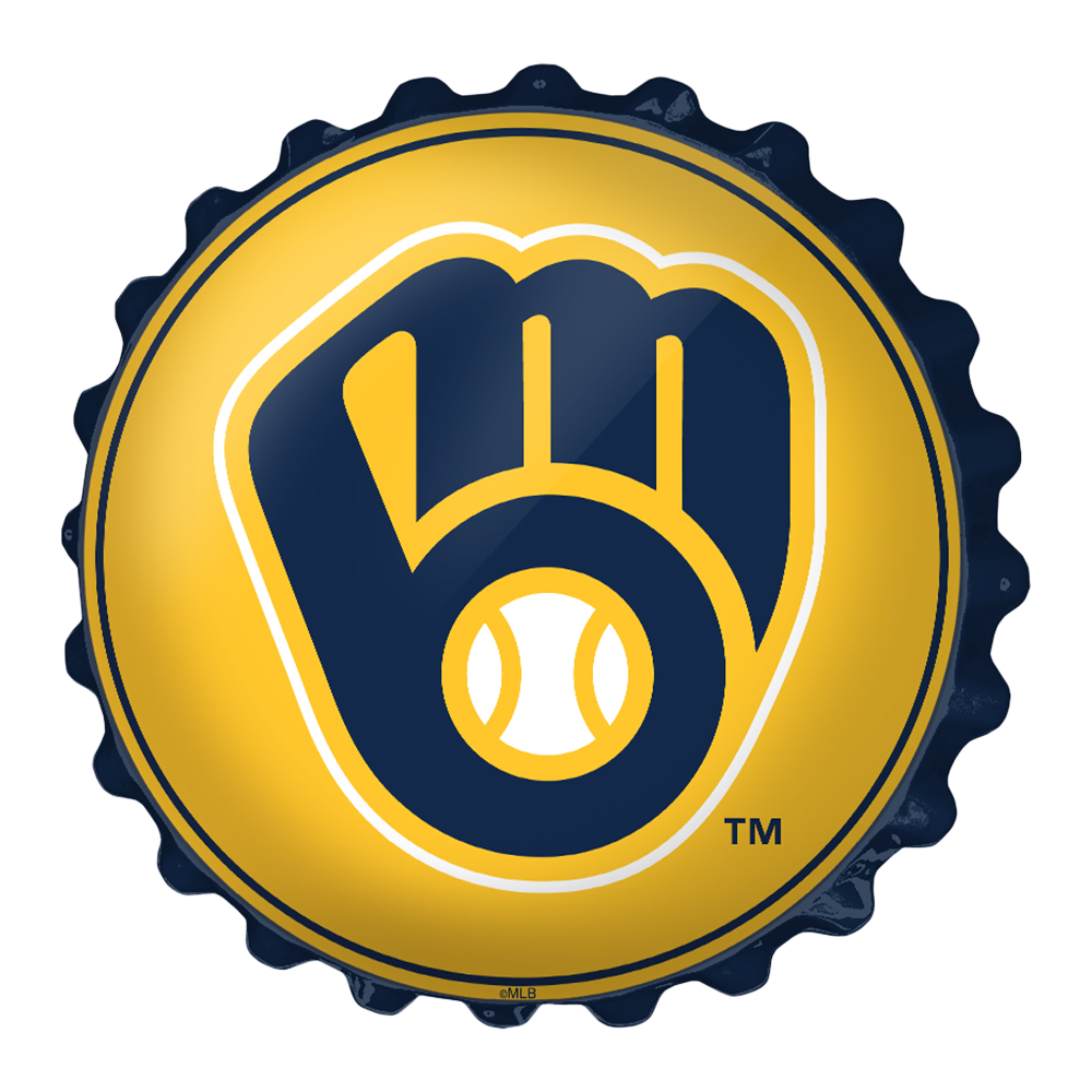 Milwaukee Brewers Logo - Bottle Cap Wall Sign  