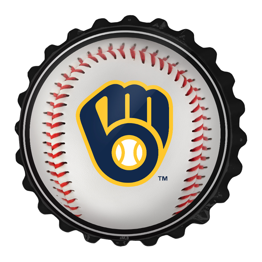 Milwaukee Brewers Baseball - Bottle Cap Wall Sign  