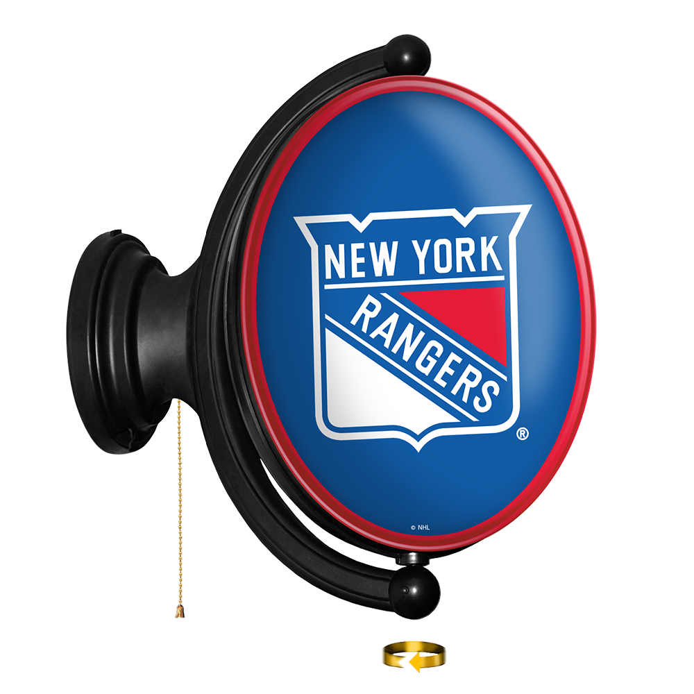New York Rangers Original Oval Rotating Lighted Wall Sign