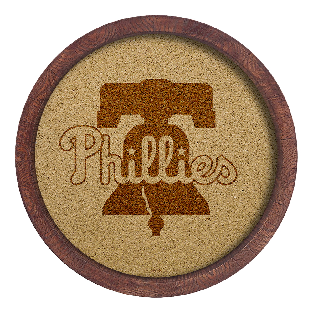 Philadelphia Phillies "Faux" Barrel Framed Cork Board  