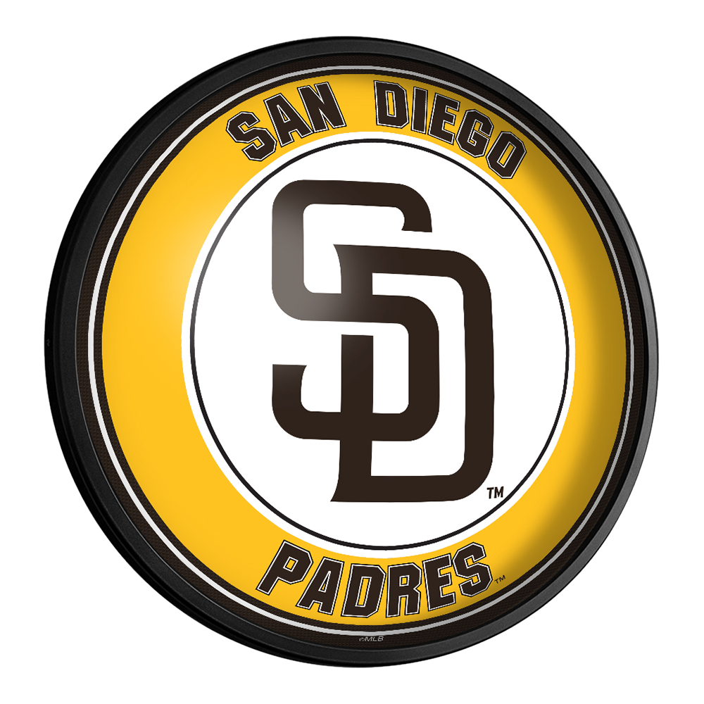 San Diego Padres: Round Slimline Lighted Wall Sign