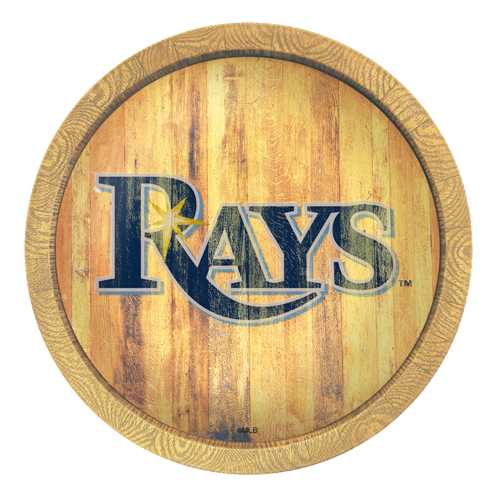 Tampa Bay Rays Weathered "Faux" Barrel Top Sign  