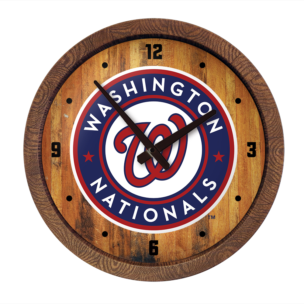 Washington Nationals: "Faux" Barrel Top Clock   