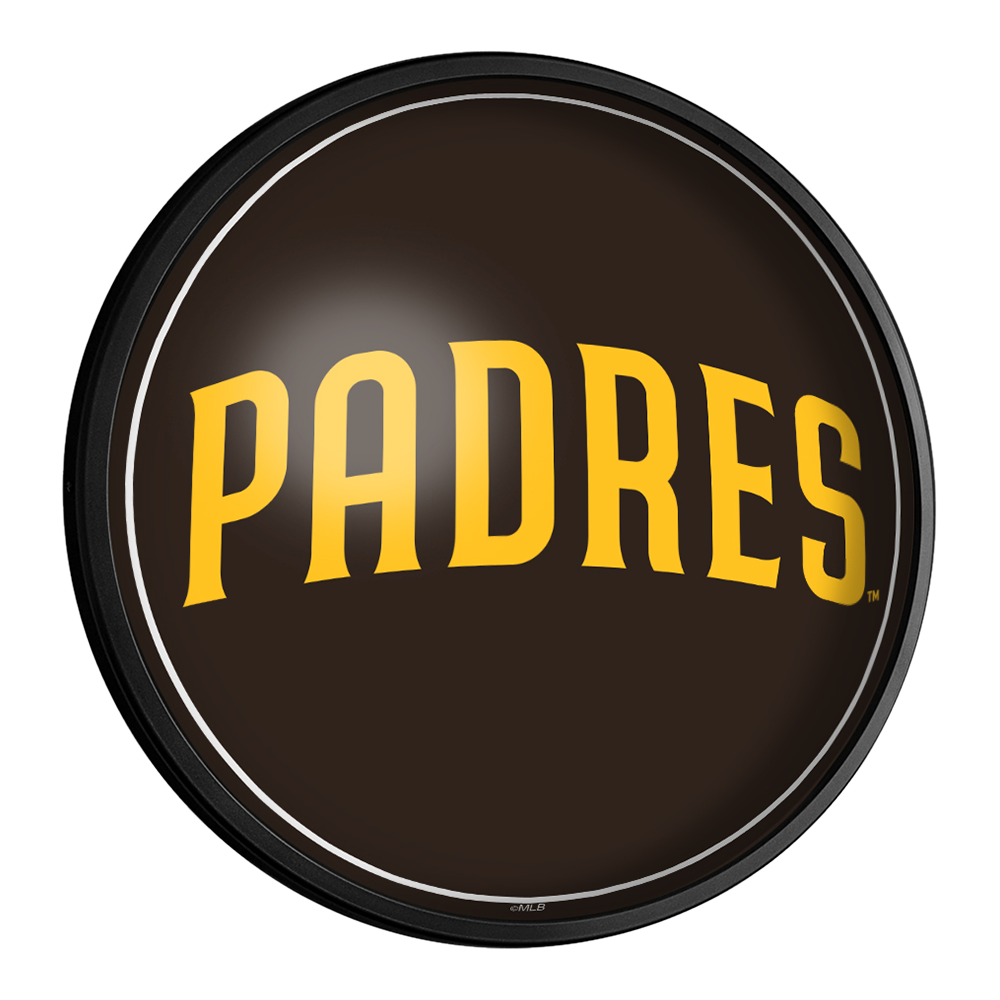 San Diego Padres: Wordmark - Round Slimline Lighted Wall Sign
