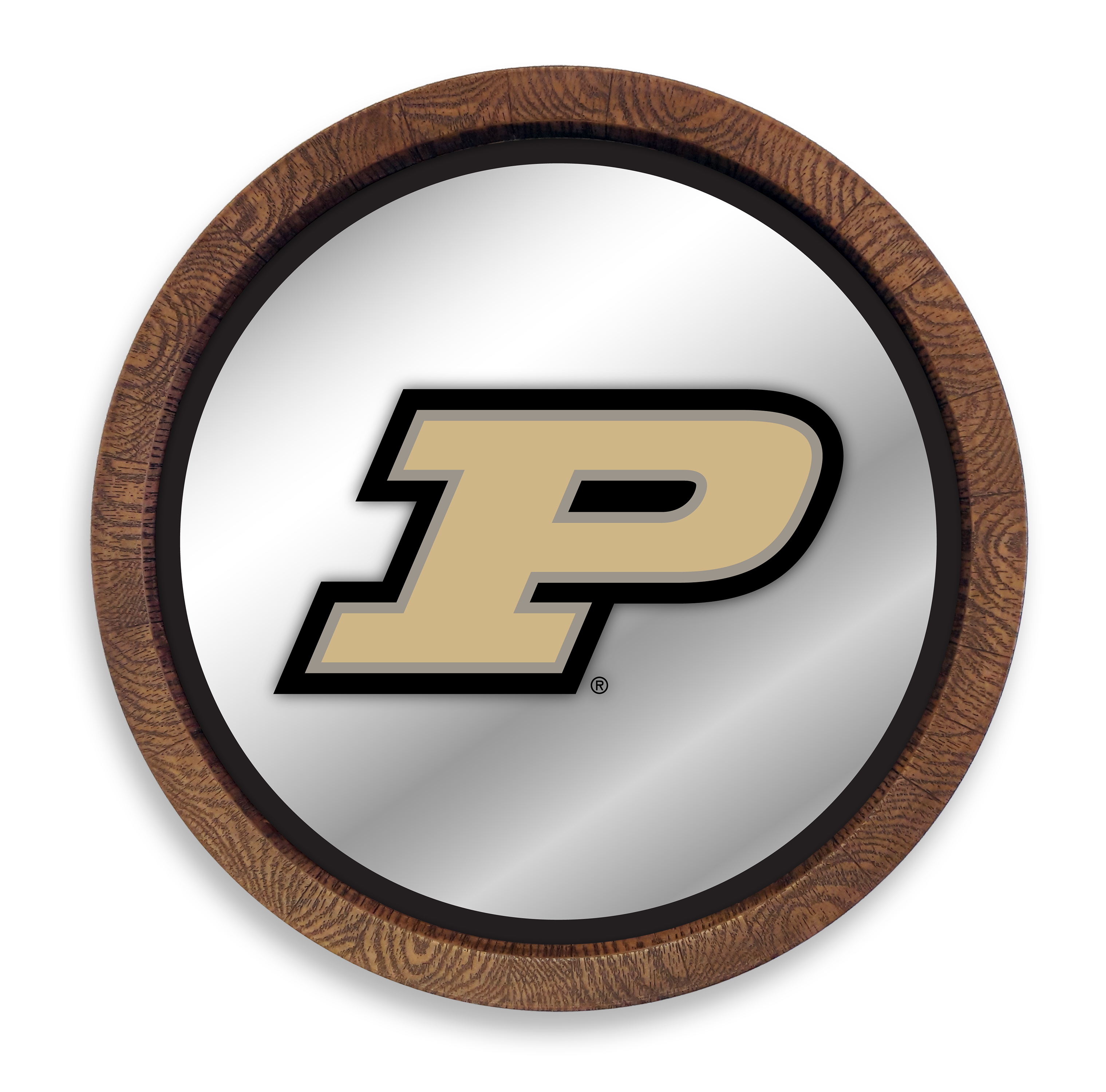 Purdue Boilermakers "Faux" Barrel Top Mirrored Wall Sign  